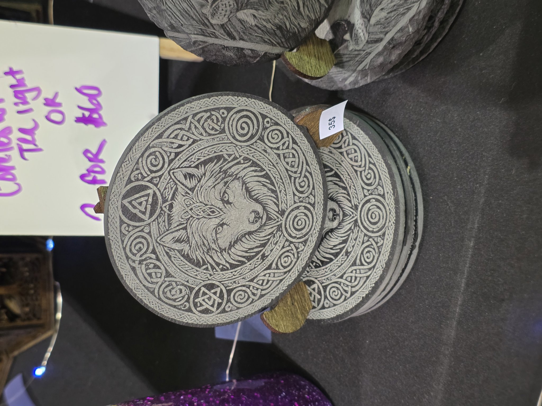 Picture of Wolf Celtic - Slate Coaster