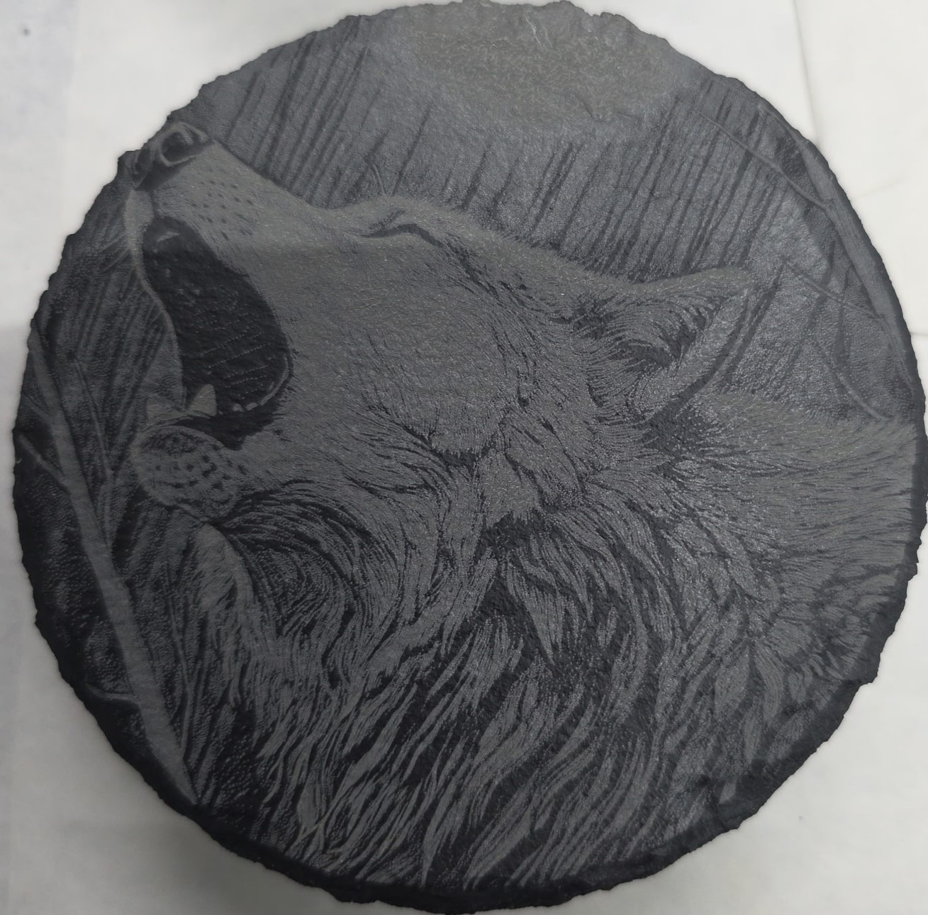 Picture of Howling Wolf - Slate Coaster
