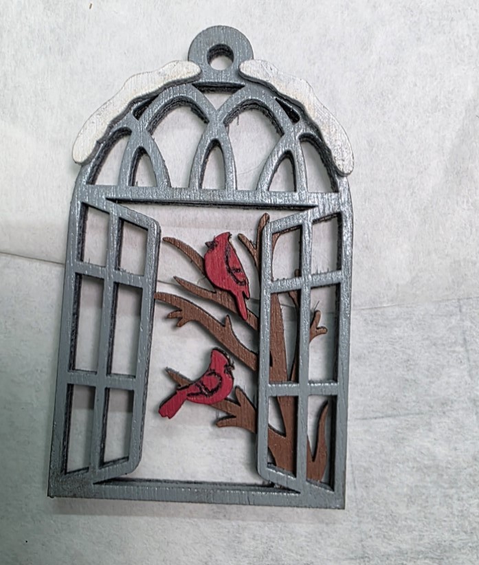 Picture of Cardinal Open Cage - Ornament