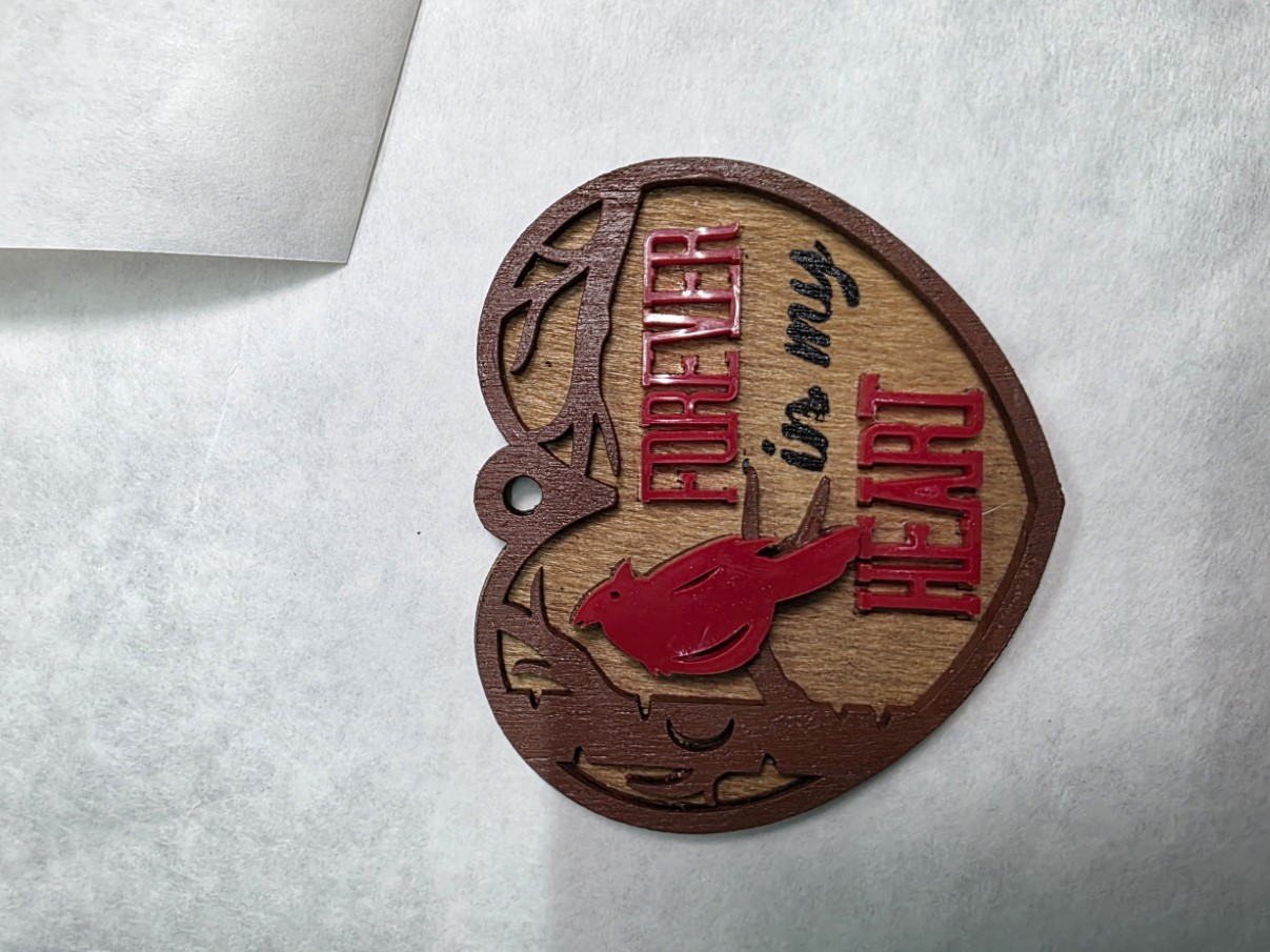 Picture of Cardinal Heart - Ornament